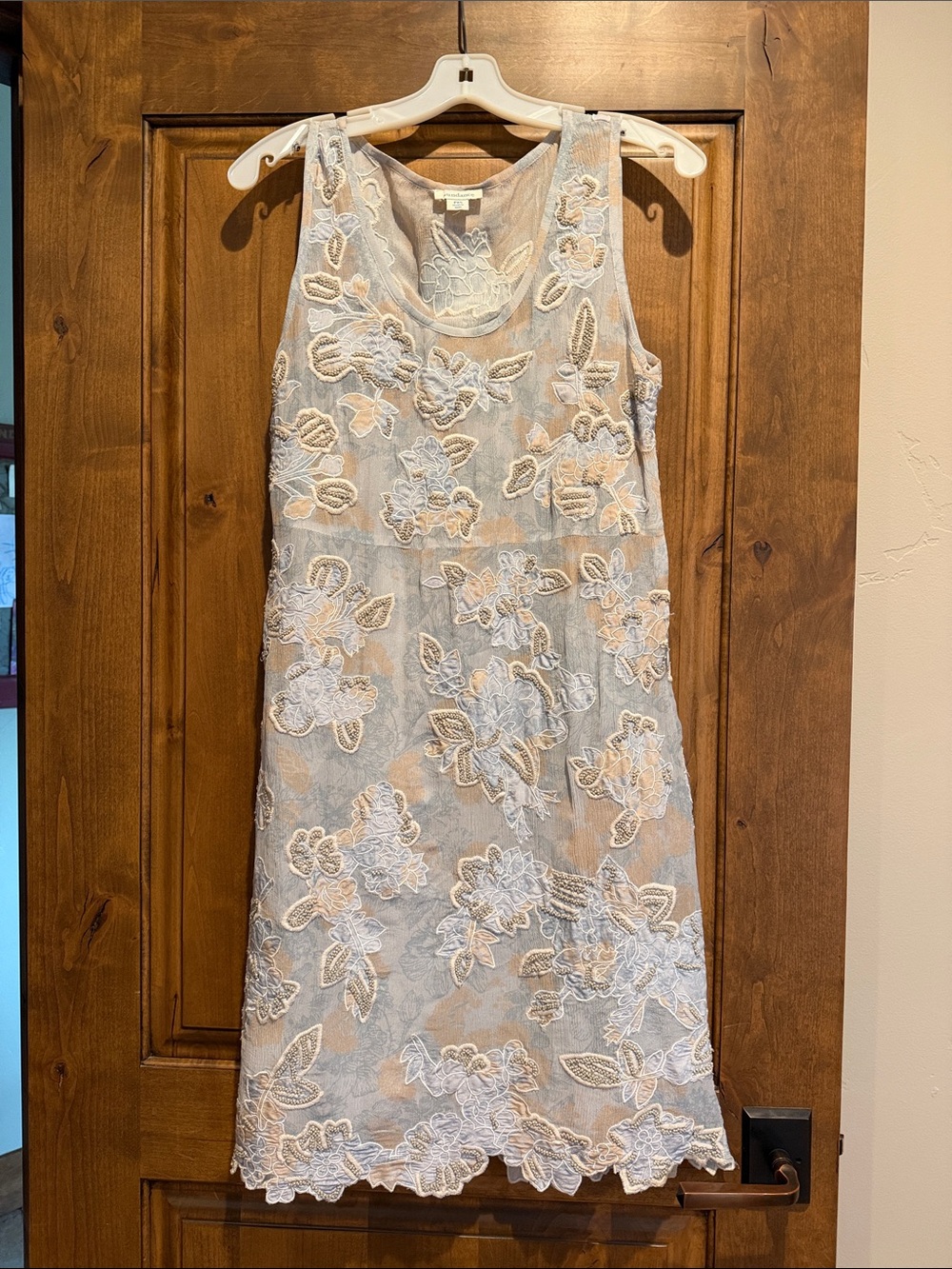 Sundance sleeveless lace embroidered dress.